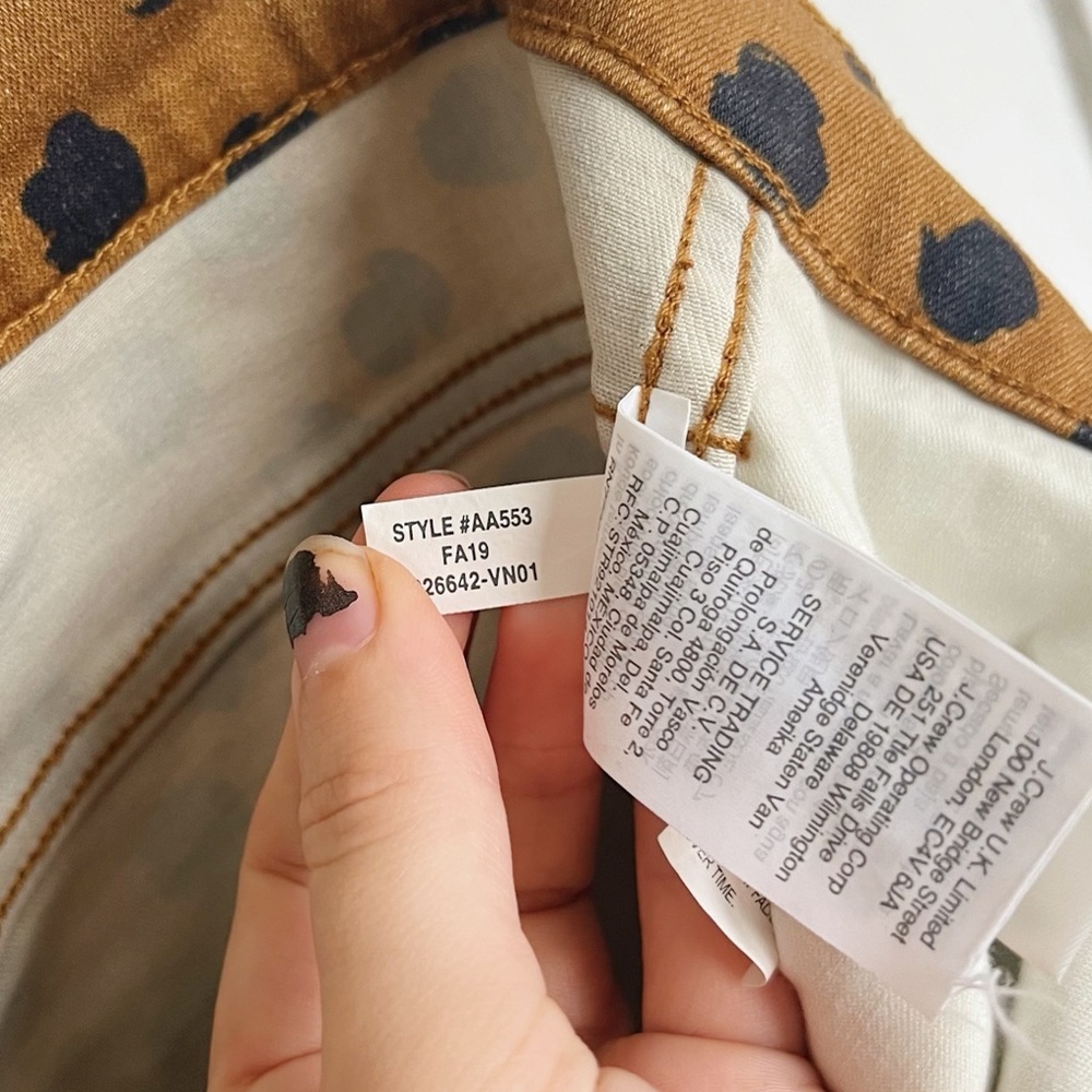 Madewell • 10" Mid-Rise Skinny Jeans in Painted Spots mustard yellow gold - Picture 8 of 12